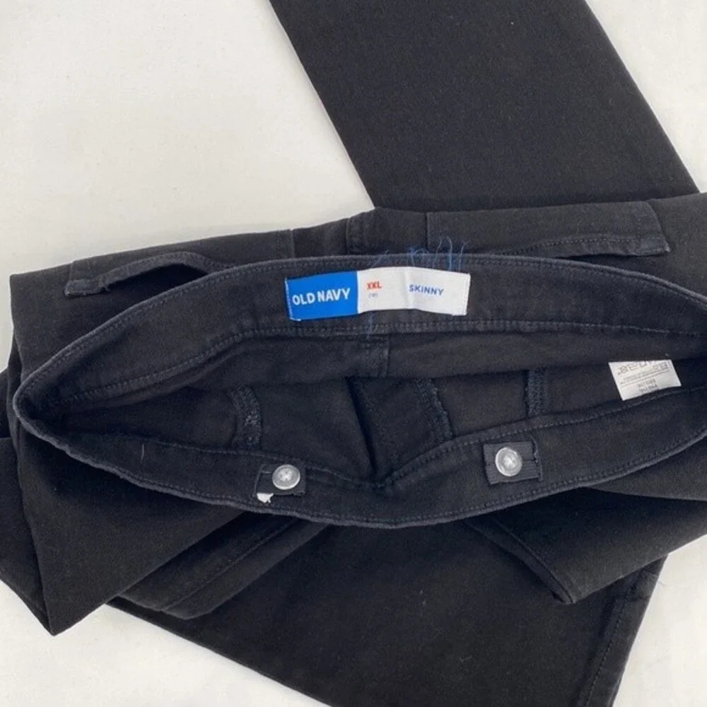 Old Navy Girls Stretch Built-In Tough Pull-On Denim Jeans Black Size XXL 18 New